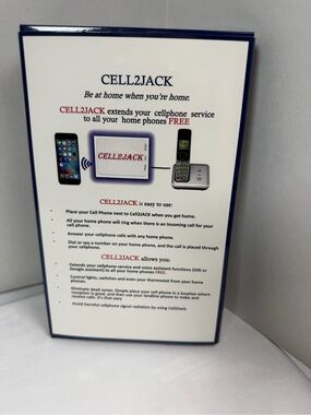 Cell2jack Cellphone to Home Phone Adapter Make and Receive Cell Phone Calls Free